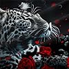 CCoutueChen Red Rose Leopard Comforter Set Queen Size Black Wildlife Comforters 3D Cheetah Bedding Set Safari Animal Bedding Sets 3 Pcs Animals Bed Set Soft Microfiber Down Alternative Comforter Sets #5