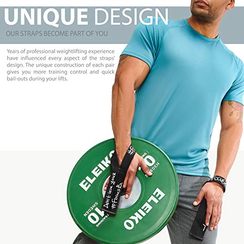 Image of WARM BODY COLD MIND V1 Lifting Wrist Straps for Olympic Weightlifting - Rated at 660 lb - Hand Wraps for Powerlifting, Weight Lifting, Bodybuilding Functional /Cross Training, Deadlift Gym Bar, Cotton