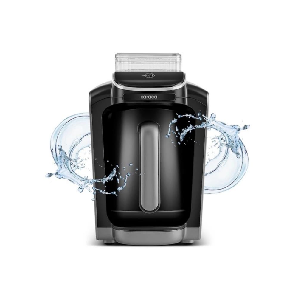 KARACA Hatır Aqua - Automatische Türkische Kaffeemaschine Mit Wassertank, Akustisches Warnsystem, 5 Tassen Türkischer Kaffee Kapazität, 735 Watt - Galaxy Grey
