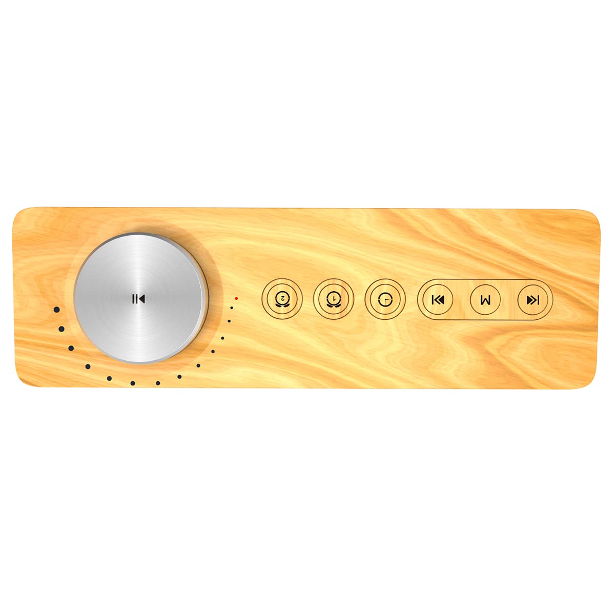 Aiwa CR-90BT: Radio Despertador Bluetooth con Pantalla LED, FM Radio, MicroSD, Alarma Dual, Repetición de Alarma, Alarma Suave, Entrada Auxiliar, Color Madera 9X6X20 CM