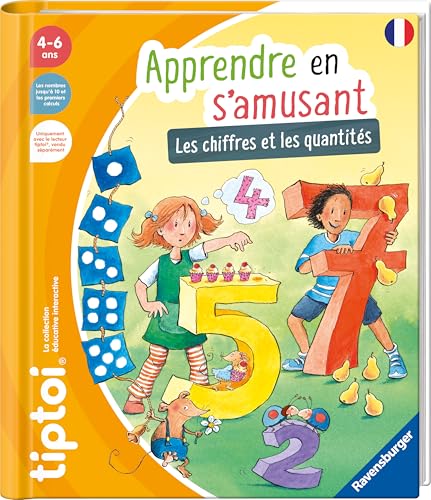 Ravensburger - tiptoi® - Livre interactif - Apprendre en s'amusant : les chiffres et les quantités - Jeu éducatif électronique, sans écran - A partir de 4...