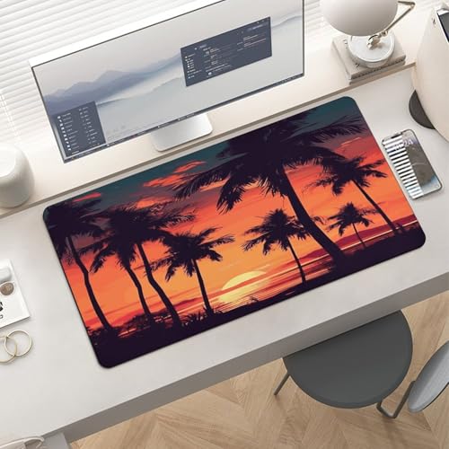 Palm Tree Summer Sunset Pad para Escritorio Grande 30x60cm miniatura 6