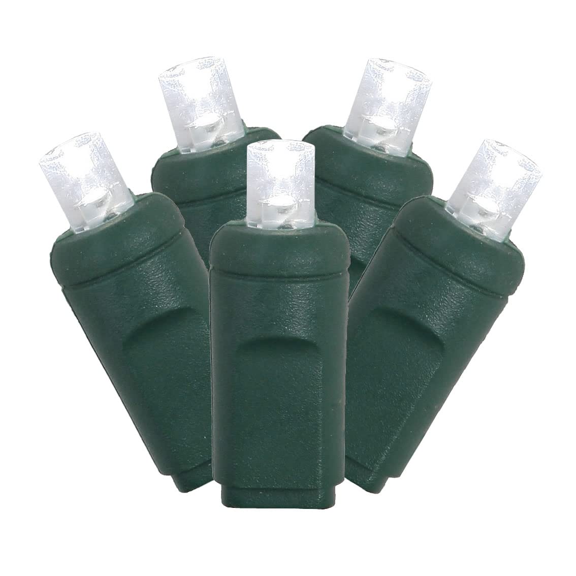 Vickerman 120 Warm White Wide Angle Twinkle LED Christmas Net Light Set, Green Wire