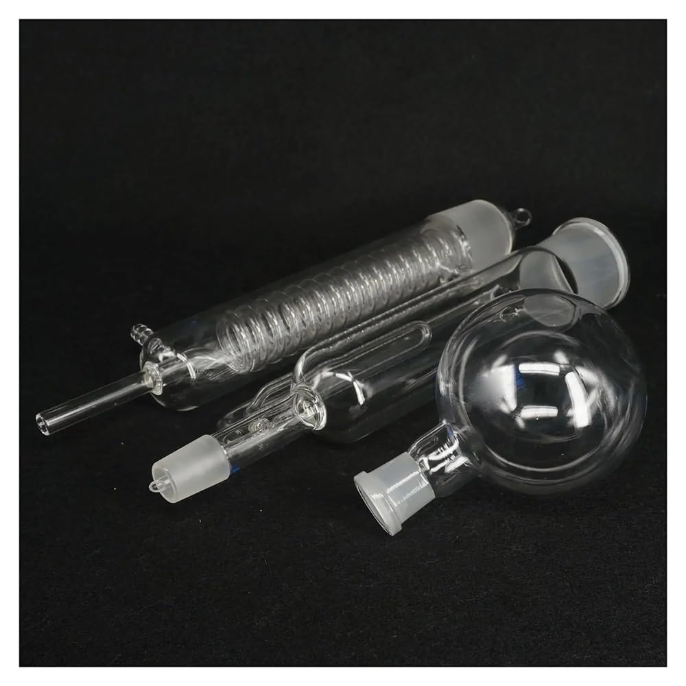 Strumenti da laboratorio e attrezzature Capacità 500 ml Vetro Superiore 50 mm Inferiore 24 mm Apparecchio di estrazione con condensatore Vetreria da laboratorio