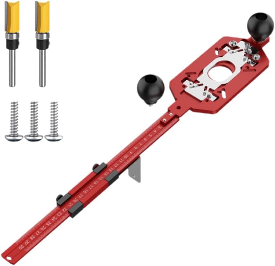 ルーターミリング溝ブラケット、木工用適応トリミングマシンスロットベース、エッジ溝入れミリングストレートエッジ面取り用多機能アルミ