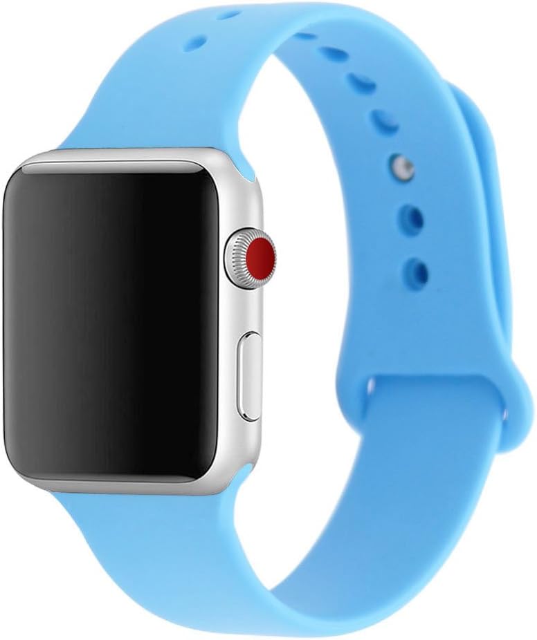 SHIELDA Silicone Sport Strap Replacement Band for Apple Watch Series 3/2/1 42MM (TYPE Y - Blue)