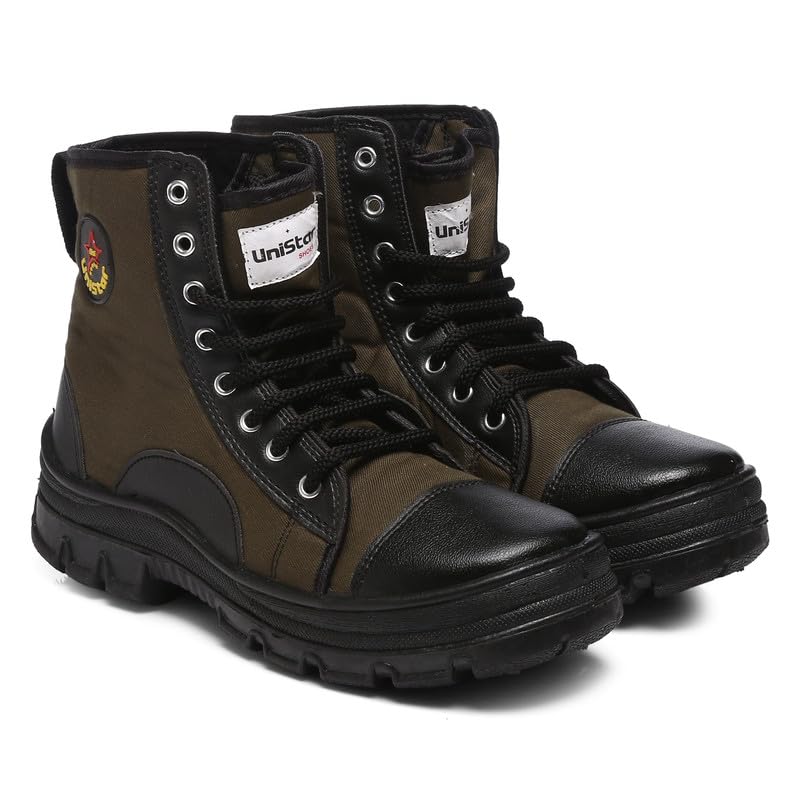 Unistar High Ankle Riding Boots for Men’s Mountaineering, Hiking & Trekking | Mild Waterproof Protection with Turbo Insole Technology Unistar High Ankle Riding Boots for Men’s Mountaineering, Hiking & Trekking | Mild Waterproof Protection with Turbo Insole Technology