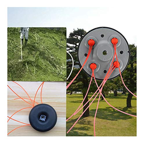Iusun Lawn Mower Weed Trimmer Head Frosted Plastic Grass Top Rope Strimmer Accessory Sharpener Power Lawnmower for Garden Grass Never Damage Trees (Black)