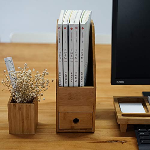 Amazon.co.jp: 天然楠竹 A4ファイルボックス卓上収納ラック 書類ケース