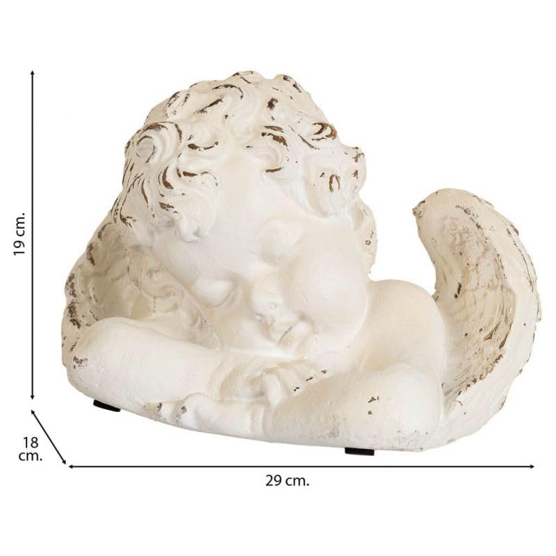 Statuette ange blanche magnésie pour sublimer les massifs de fleurs
