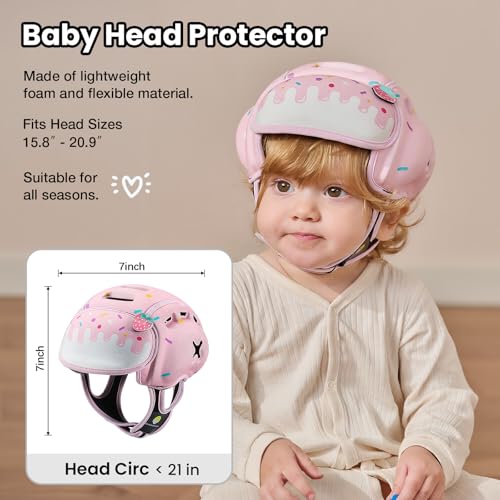 Image of Mambobaby Baby Head Protector Baby Helmet for Crawling Walking- Extra-Thick Deep Forehead Padding, Toddler Helmet 6-24 Months, Infant Safety, Ultra-Light Soft Desig-Sweetness