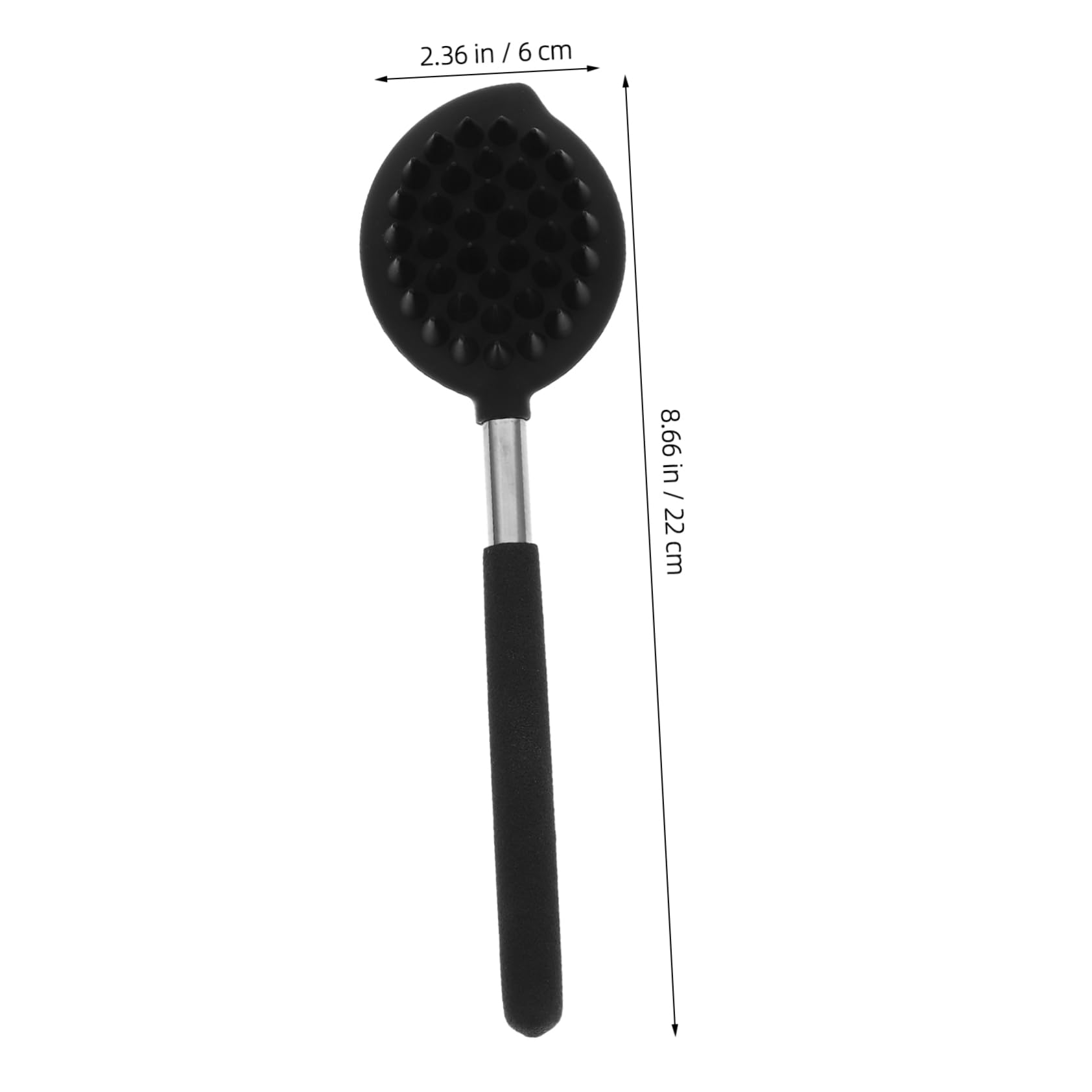 Didiseaon 5 Pz Spazzola da bagno in silicone Indietro scrubber per doccia scrubber da bagno esfoliante spugna di luffa spazzola da bagno massaggiante spazzola per doccia Gel di silice Black