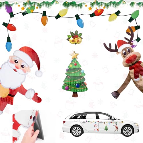 Ruryxel 22 Stück Weihnachts Auto Magnete, 12 Stück Reflektierende...