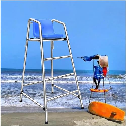 Escalera con Asiento de Socorrismo para Piscina, Acero Inoxidable, 1.5 m miniatura 1