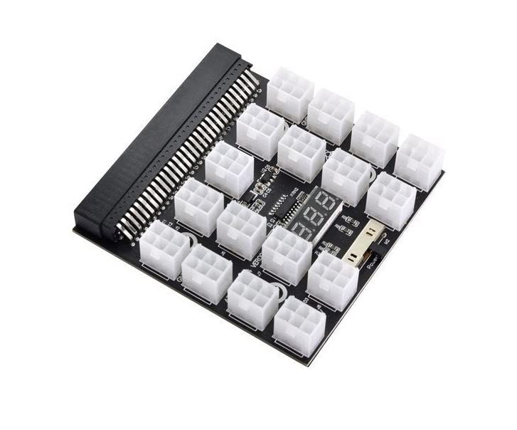 RANY Modulo di Potenza Breakout Board Con 12pcs 6Pin a 8Pin Cavo Per Hp 1200W 750W PSU Gpu PC Alimentazione Ethereum Eth Mining