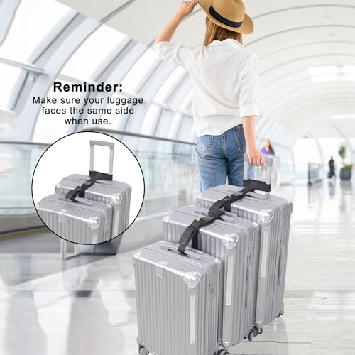 Image of Vigorport Luggage Straps, Stretchable Luggage Connector Strap for Suitcase