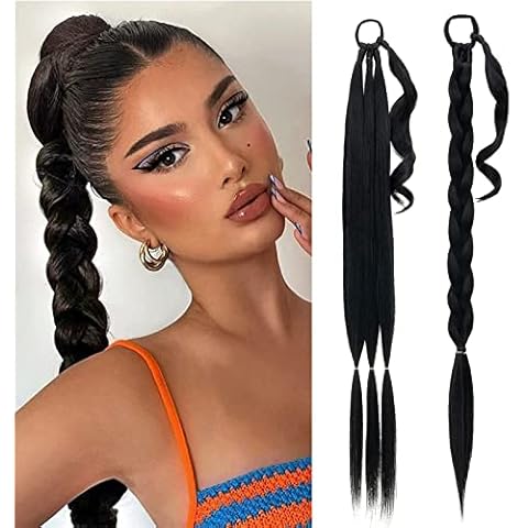 MY-LADY Long Braided Ponytail Extension Cover