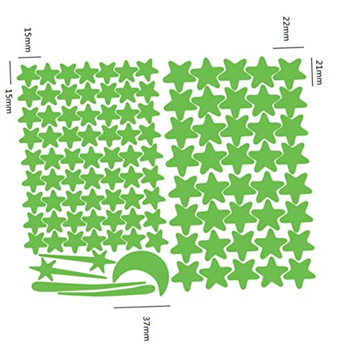 Luminous Kids Wall Decals 103pcs Star Ceiling Stickers miniatura 2