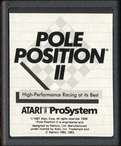 ATARI 7800 Video Game Cartridge Pole Position II
