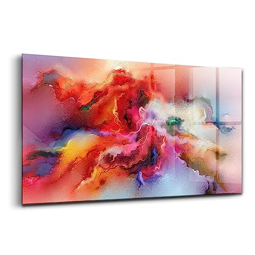 Image décoration murale verre coloré 120x60cm peinture renversée