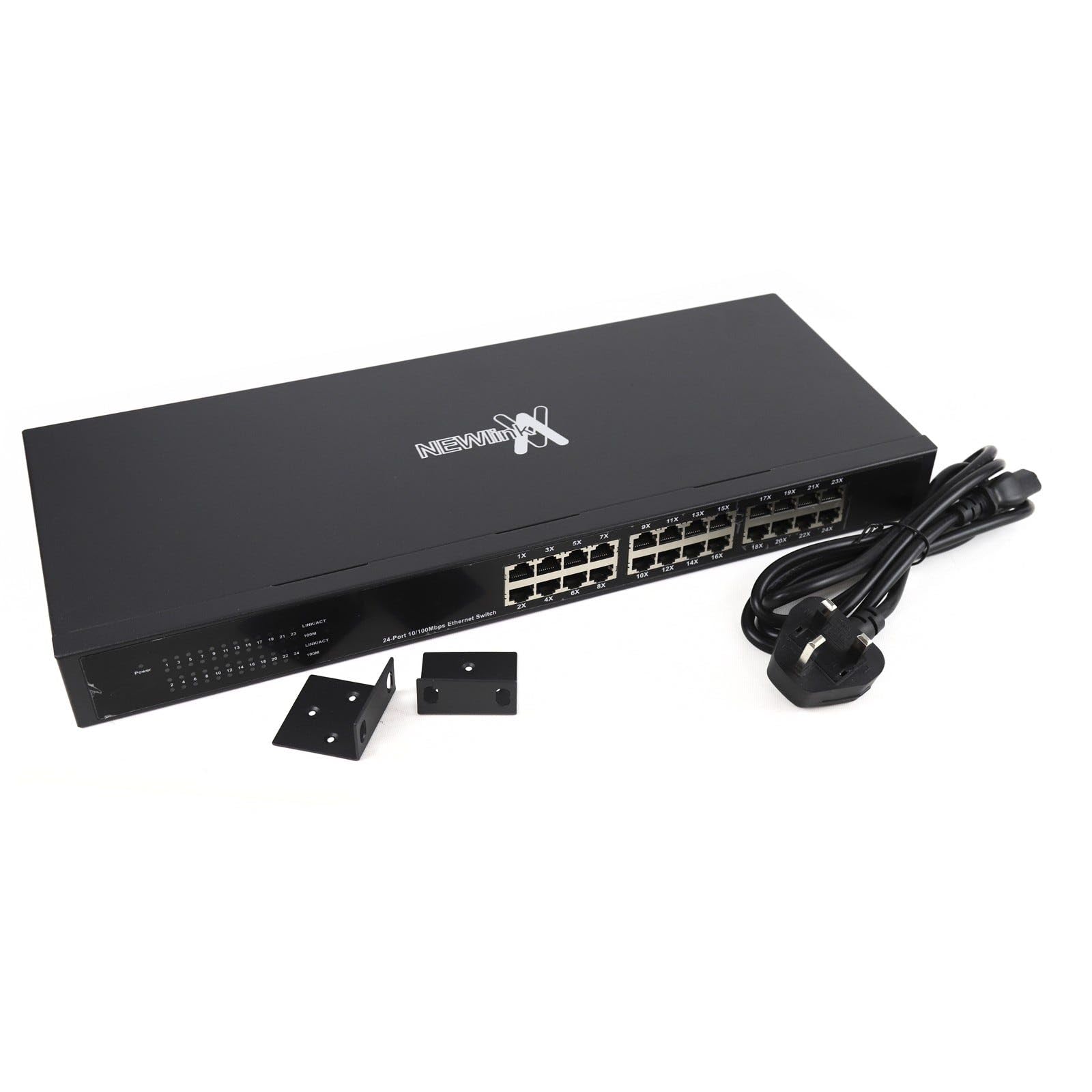 Newlink 24 Ports Rack Montable 19 inch Unmanaged Rapide Ethernet Commutateur [Cat5e - 24 Port]
