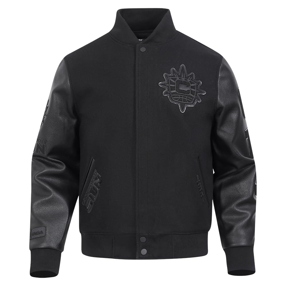 Pro Standard Mens WNBA Classic Triple Black Varsity Jacket