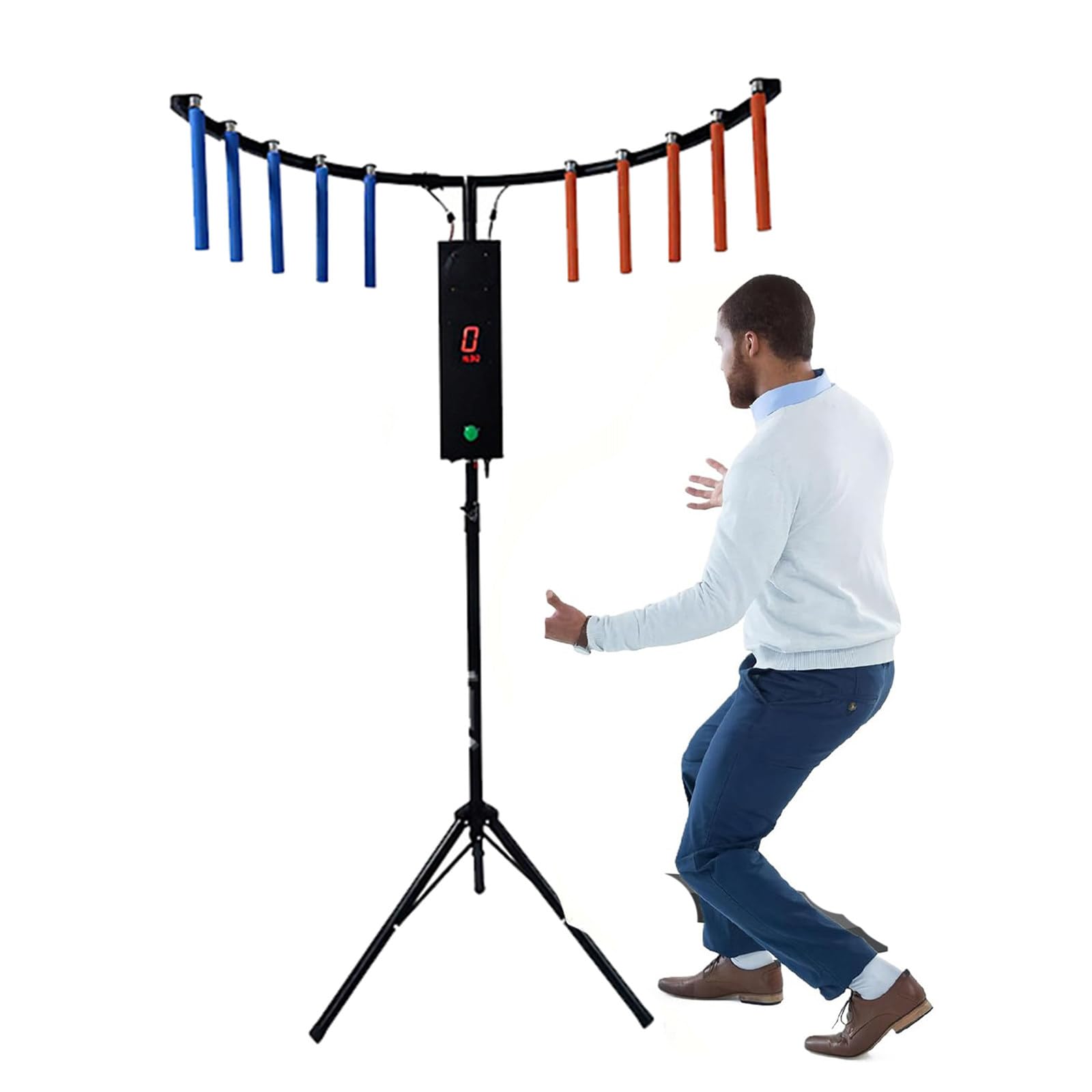 LQQYJSM Arcade Game Machine, Hand Eye Coordination Training Catching Stick Game Reflex Sticks, Catching Stick Arcade Game 3 Challenge Modes, 10 Reaction Speeds and 6 Difficulty, for Rental, Party