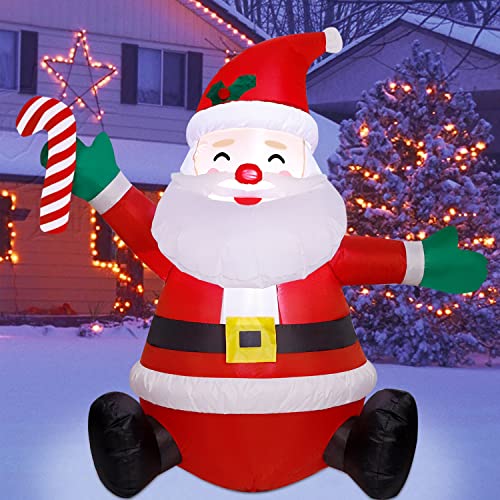 Light Up Your Holidays with the ATDAWN 4ft Inflatable Santa!
