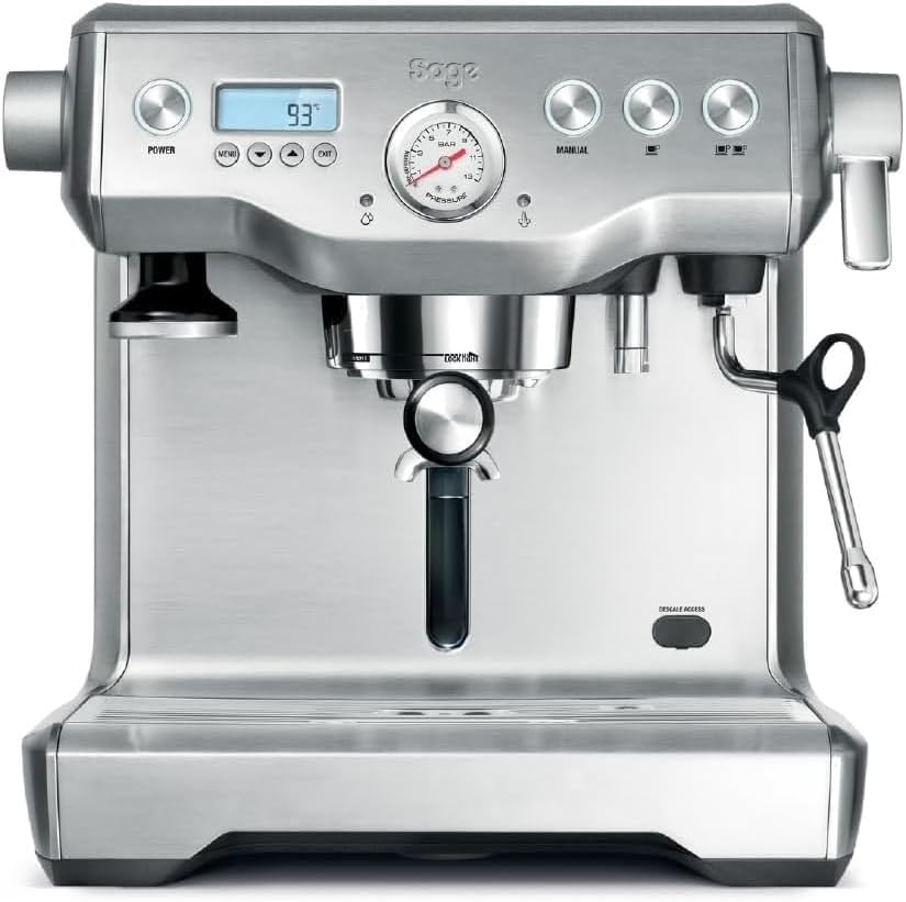 Sage – The Dual Boiler – Coffee Machine with Manual Milk Frother, Brushed Stainless Steel