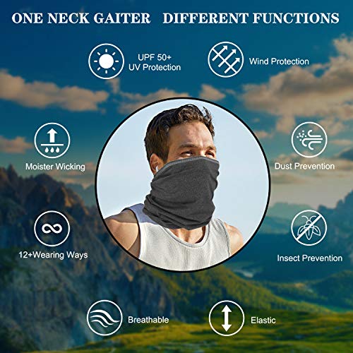 Balaclava Neck Gaiter Face Scarf Cover 6 PCS Mixture Colors Headwear Bandana