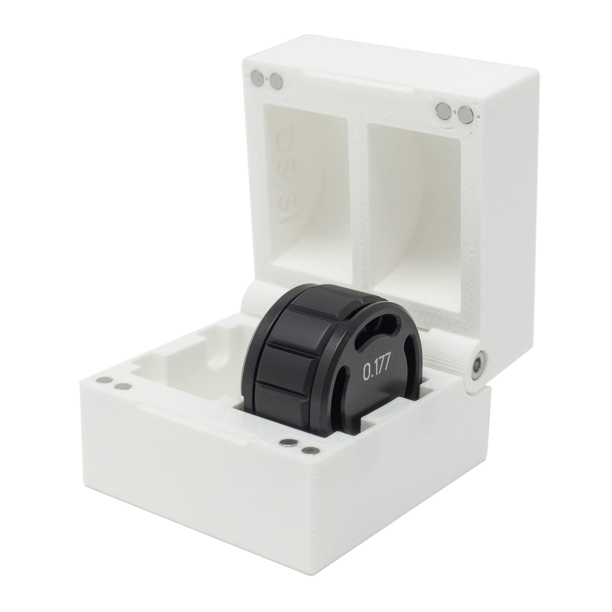 Magazine Case Compatible with: Daystate Self-Indexing Magazines – Hard Plastic Protective Cover, Flip Lid Magnetic Box For Air Rifle Storage and Safety (Fits: 2–8 Magazines)