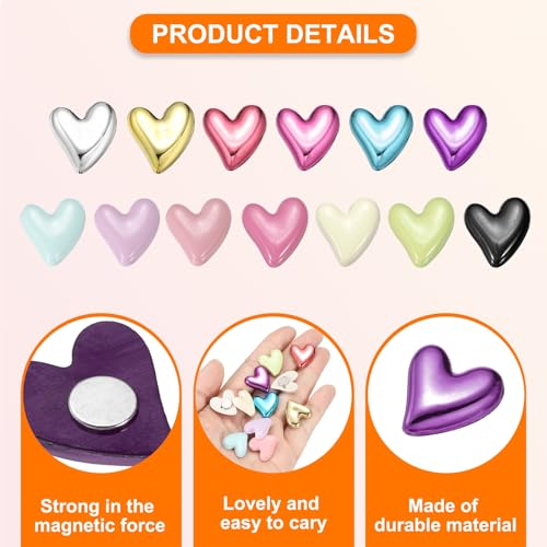 Imanes decorativos Patikil Corazón Mini 22 pcs miniatura 3