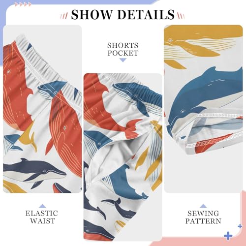 ALAZA Whales Colorful Pajamas Bottoms with Pockets Comfy Pjs Sleepwear Elastic Waistband Pajamas Pants Lounge Pants4