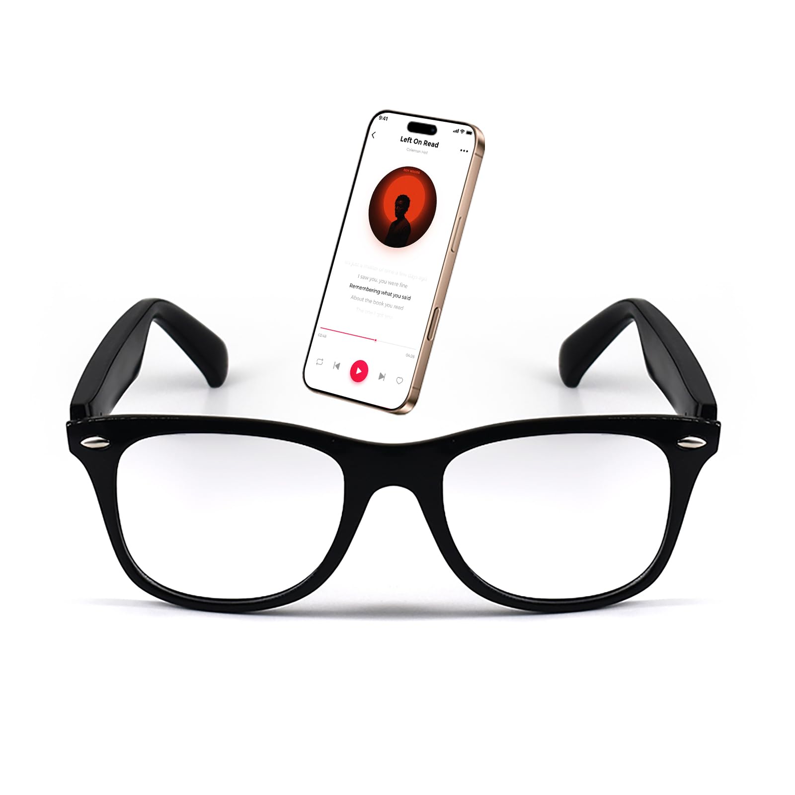GenXenonGenXenon Smart Glasses, Bluetooth Audio Glasses for Women Men, Open Ear Sound with Mic & Speakers, Hands Free Calling,Clear Blue Light Filter Lenses, Voice Assistant for Music,Outdoor Activities（MZ08