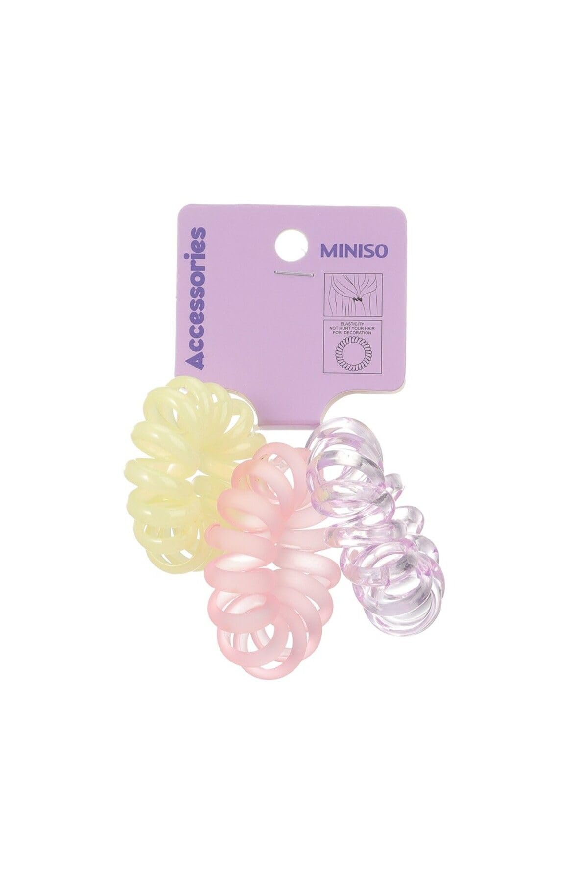 Miniso Spiral Saç Lastiği (3 Adet) - Saten
