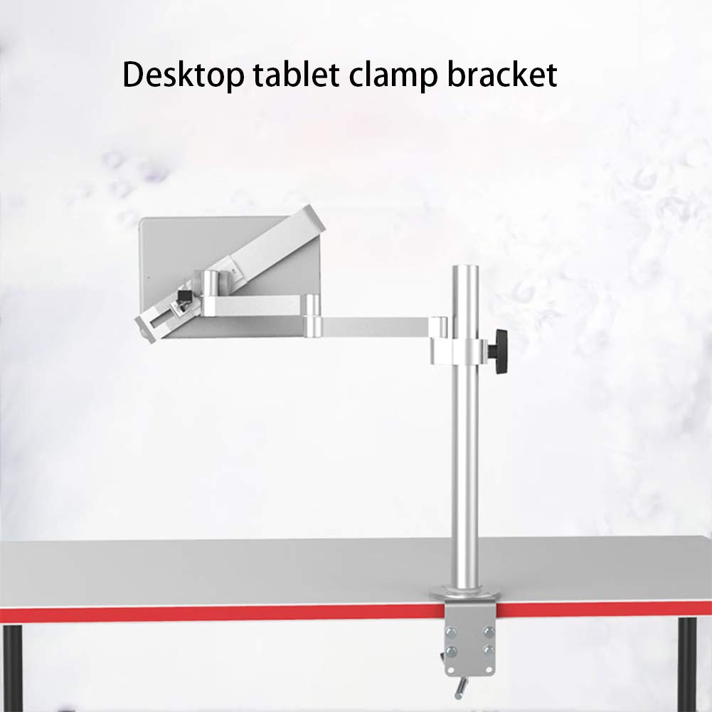 AIZYR Montaggio A Parete Pigro Supporto per Tablet, Alluminio Staffa di Montaggio A Morsetto Regolabile con Rotazione di 360 Gradi per Giocare, Guardare Video,B