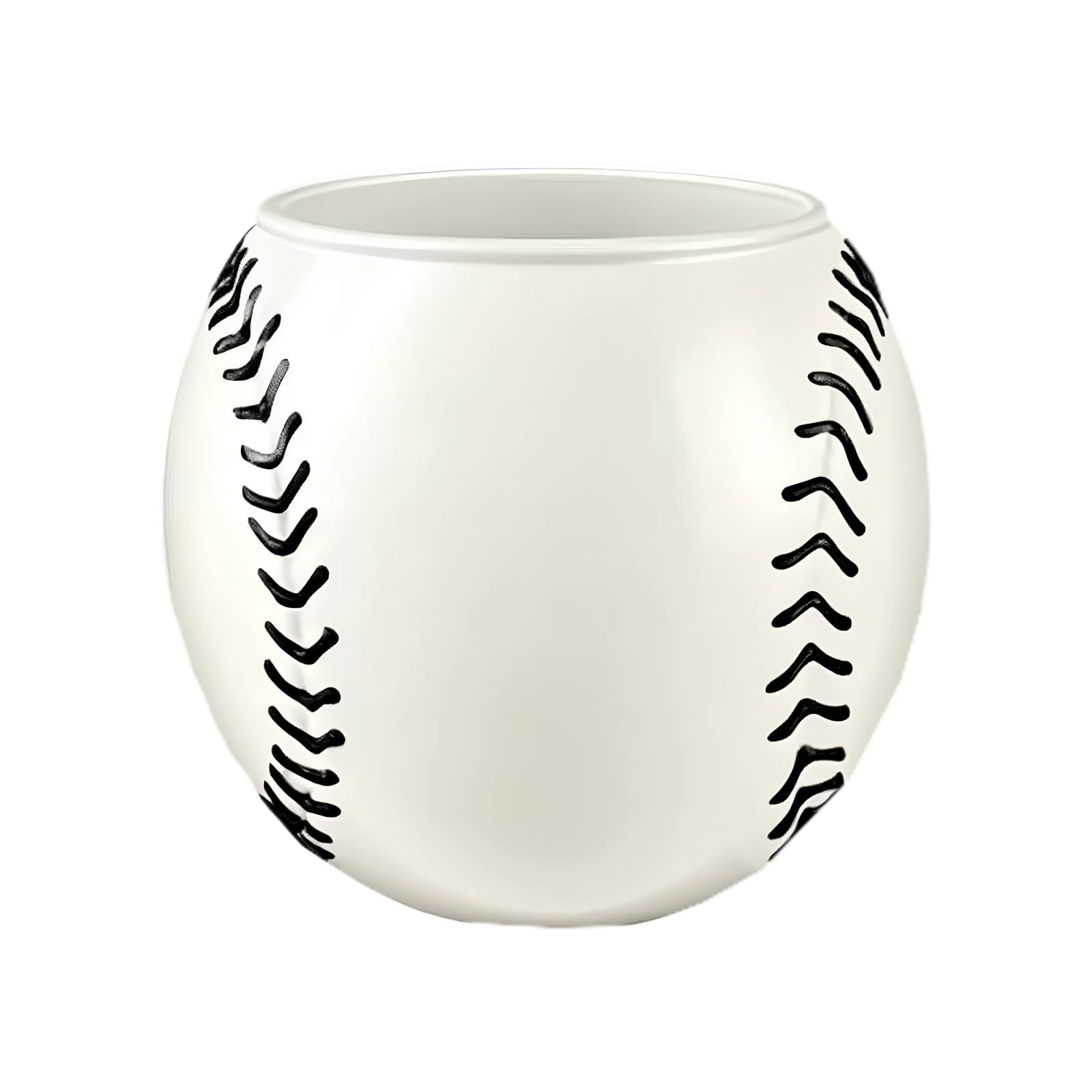 our fave Sporty Glass Drinking Cup Football/Baseball Shaped Drinkware for Home Kitchen and Outdoor Event Baseball Glass Cup