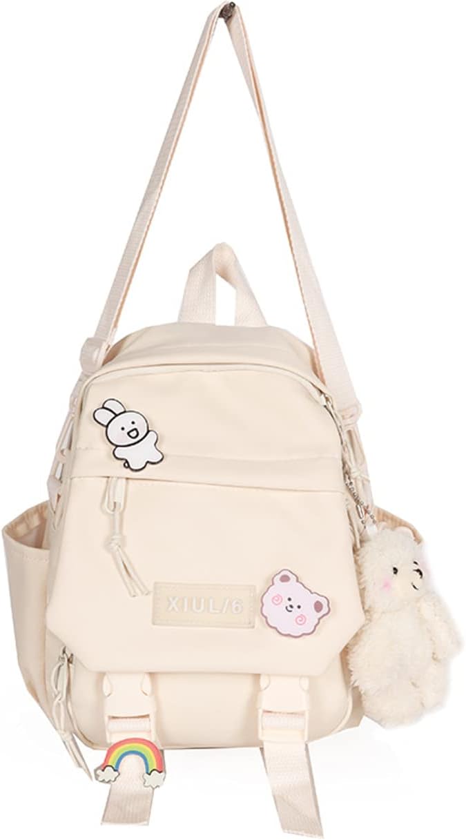 GGOOB Cute Mini Backpacks with Accessories Aesthetic Mini Backpack for Teens Kawaii Small Backpack