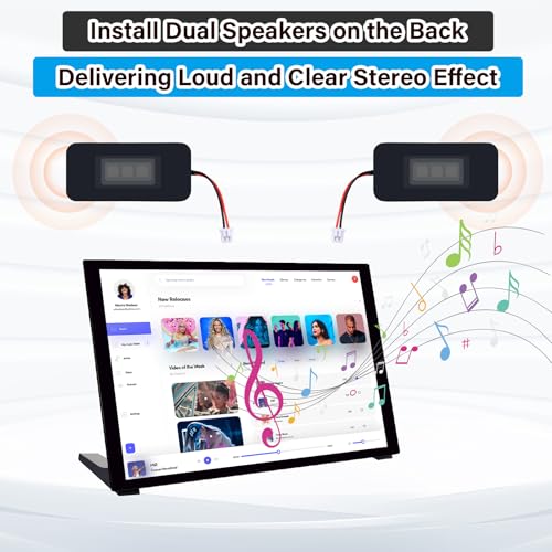 Image of GeeekPi 10.1 inch Capacitive Touchscreen for Raspberry Pi, HDMI Monitor IPS 1280X800 LCD Display with Dual-Speaker for Raspberry Pi 5 /4B /3B+ /3B /B+, with Mount Hole to Install Raspberry Pi Board