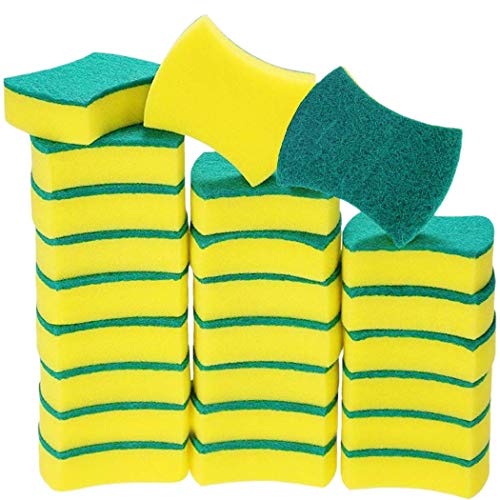 All Goods 24 Pack Sponges Kitchen, Heavy Duty Dish Sponges, Non-Scratch Kitchen Sponge for Dishwashing, Multi-use Antimicrobial Bathroom & Car Wash Sponges for Cleaning, Eco Friendly Kitchen Sponges