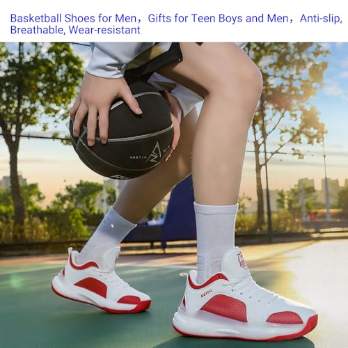 Image of Beita Basketball Shoes for Men High Upper Sneakers Breathable Sports Shoes Anti Slip