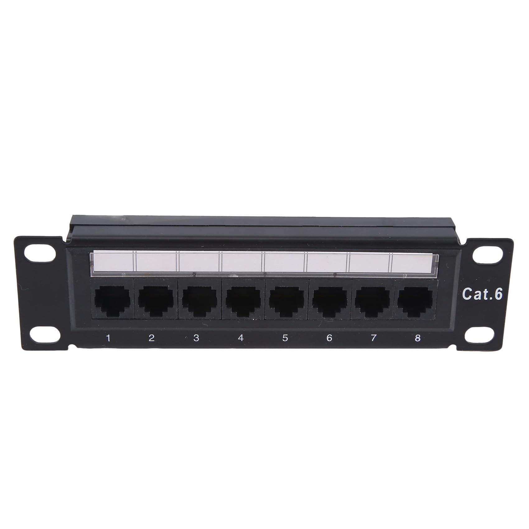 4X CAT6 8 Puertos Patch Panel Rack Network 6.89 Pulgadas 1U Montaje en Rack con Conector RJ45 para de Distribución Doméstico