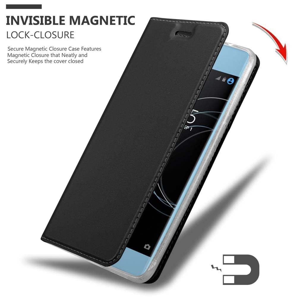 Custodia Libro Per Sony Xperia Xa In Classy Nero - Con Vani Di Carte Funzione Stand E Chiusura Magnetica Portafoglio Cover Case Wallet Book Etui Protezione De 122388