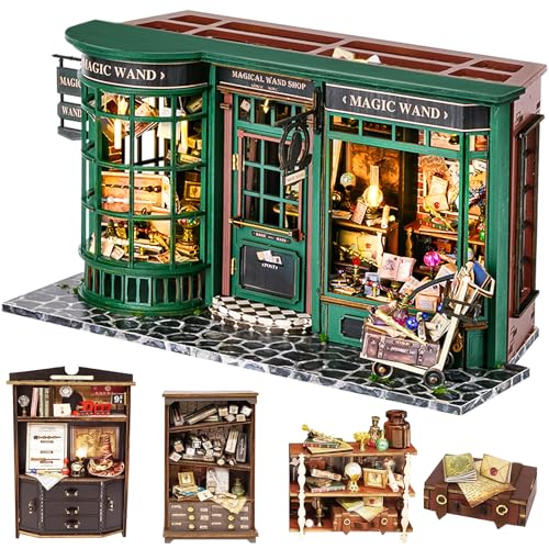 Spilay DIY Miniature Dollhouse Wooden Furniture Kit,Handmade Mini Modern Model Plus with Dust Cover...