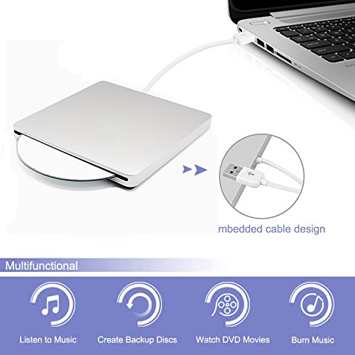 Surenhap Dvd-station, externe drive, USB inzuigbare draagbare brandersleuf voor Apple Macbook Pro, Macbook Air, iMac PC… - Image 6