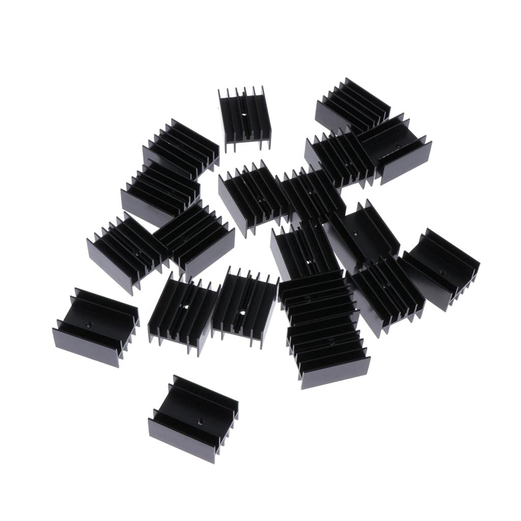 20pcs 23.5x15.830MM MOSFET Aluminium Heat Sink TO220 Transistor