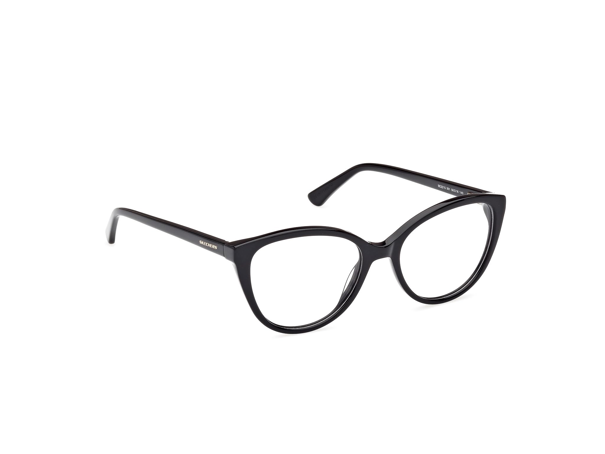 Skechers Brille mit Sehstärke für Damen optional mit Sonnenbrillentönung oder Blaulichtfilter, Katzenauge, gefertigt aus Acetat, Modell: SE2215 (inklusive Brillenetui)