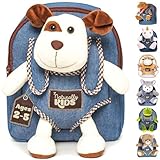 Naturally KIDS Dog Backpack, Dog Toys for Toddlers, Toddler Stuffed Animals Gifts for 2 3 4 5 Year Old Girl Boy