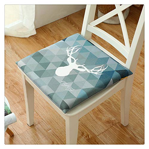 YOUCAI Almohadillas para Sillas De Color Sólido,Cuadrado Lino Lavable Cojín De Asiento Restráctable para Las Almohadillas De La Silla De Comedor De La Oficina En，42,45 * 45CM