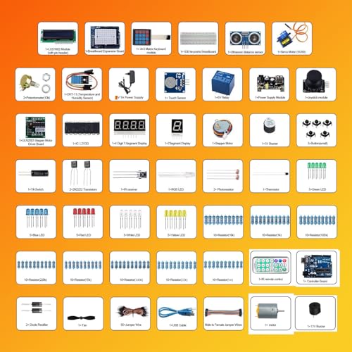 Image of Electronic Spices Advanced Starter Kit Compatible with Arduino Projects with Instruction (245 Item)